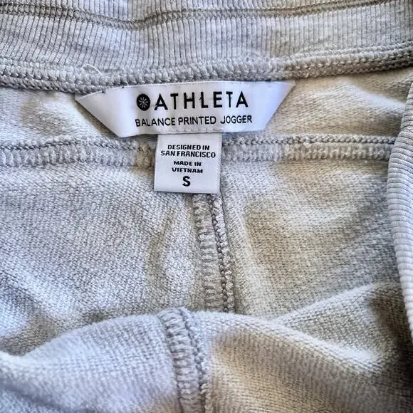 Athleta Balance Jogger Gray Cheetah Print Sweatpants Small - Picture 10 of 11